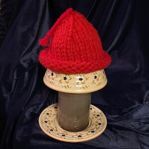 Toddler Red Hand Knit RESIST Hat Beanie